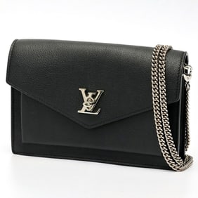 Louis Vuitton Lockme Chain Pochette M63471 Leather Black (Noir) S-158591