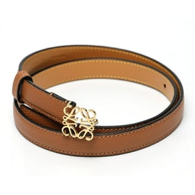 LOEWE Anagram Belt #75 Pebble Grain Calfskin Tan S-158683