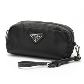 PRADA Pouch with Strap 1NE175 Nylon Black E-158647