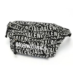 Balenciaga Wheel Belt Bag Body 533009 Nylon Black White S-158727