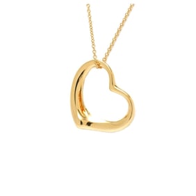 Tiffany & Co. Elsa Peretti Heart Pendant Necklace 22mm 18KYG Yellow Gold E-158648