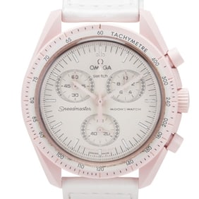 OMEGA x Swatch MoonSwatch Mission to Venus Watch SO33P100 Quartz White Dial Ceramic Nylon Men's
