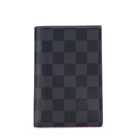 Louis Vuitton Damier Graphite Couverture Passport NM Case/Cover N64411 Noir Black PVC Leather
