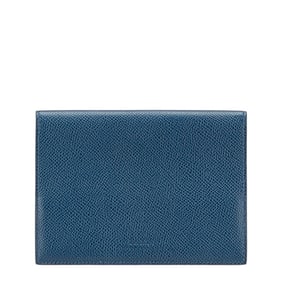 BALLY Women's Blue Leather Passport Case