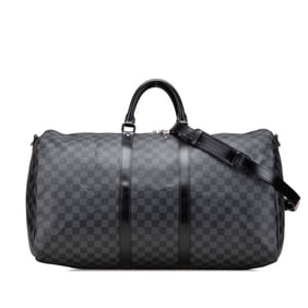 Louis Vuitton Damier Graphite Keepall Bandouliere 55 Boston/Shoulder Bag, 2-Way, N41413, Black PVC