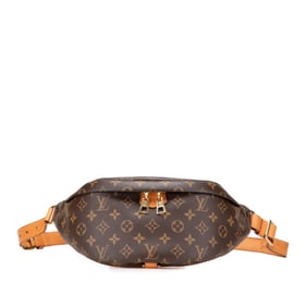 Louis Vuitton Monogram Bum Bag, Body Waist M43644, Brown PVC Leather, Women's, LOUIS VUITTON