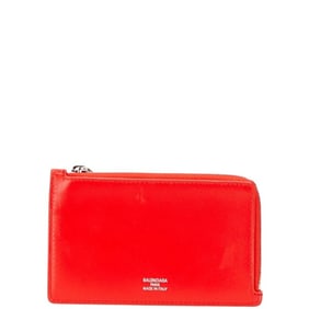 Balenciaga Fragment Case, Coin Card Case 736734, Red Leather, Women's