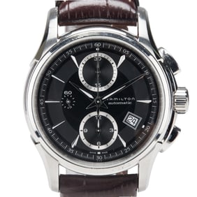 Hamilton Jazzmaster Watch H326160 Automatic Black Dial Stainless Steel Leather Men's HAMILTON