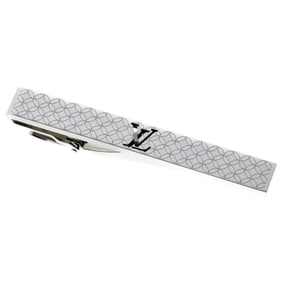 Louis Vuitton Pence Cravate Champs-Elysees Tie Clip Monogram Flower M65042 Metal Silver S-158467