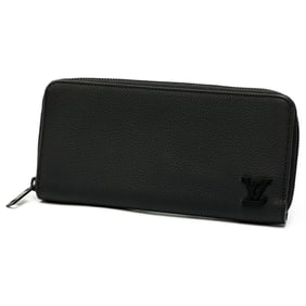 Louis Vuitton Zippy Wallet Horizontal M80334 LV Aerogram Leather Black (Noir) S-158574