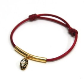 Bvlgari Serpenti Forever Snakehead Cord Bracelet Red