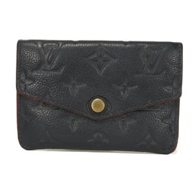 Louis Vuitton Coin Case, Pochette, Key Ring, Compact Wallet, RFID, Monogram Empreinte, Marine Rouge,