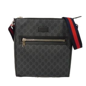 Gucci GG Supreme Web Stripe Crossbody Shoulder Bag, Black, 474137 K5RLN 1095, Men's