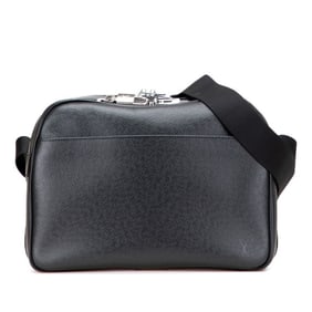 Louis Vuitton Taiga Reporter PM Crossbody Shoulder Bag M30152 Ardoise Black Leather Men's LOUIS