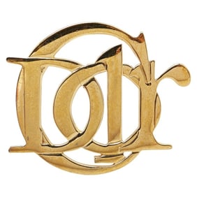 Christian Dior Dior logo brooch, gold plated, for women.
