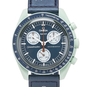 OMEGA x Swatch MoonSwatch Mission on Earth Watch S033G100 Quartz Navy Dial Ceramic Nylon Men's