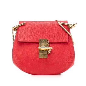 Chloé Chloe Drew Crossbody Chain Shoulder Bag in Red Leather for Women