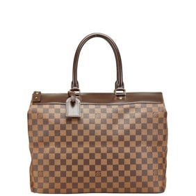 Louis Vuitton Damier Greenwich PM Boston Bag N41165 Brown PVC Leather Women's LOUIS VUITTON