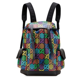 Gucci GG Psychedelic Large Backpack 598140 Multicolor PVC Leather Men's GUCCI