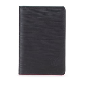 Louis Vuitton Epi Organizer de Poche Card Case M60642 Black Leather Men's LOUIS VUITTON