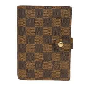 Louis Vuitton Agenda PM Planner Cover, Brown, 6-Hole, Checkered Pattern, Card Case, Unused, Damier