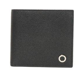 Bvlgari Man Compact Bifold Wallet, Blue, RFID IC Chip, Metal, Black, 30396, Men's, Bill Compartment