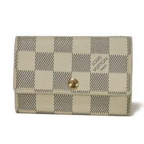 Louis Vuitton Multicle 6 Key Case, 6-ring, snap button closure, Damier Azur, Ivory, N61745, for Men