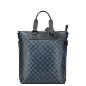 Louis Vuitton Damier Cobalt Cabajour Tote/Shoulder Bag, 2-Way, N42223, Navy, PVC, Leather, Men's,