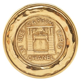 CHANEL 31 RUE CAMBON Brooch, Gold Plated, Women's