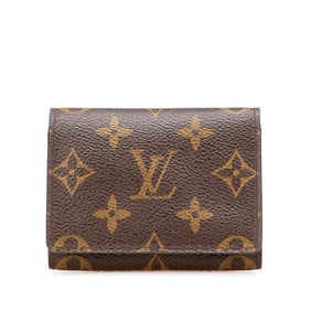 Louis Vuitton Monogram Envelope Carte de Visite Card Case/Business Holder M63801 Brown PVC Leather