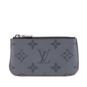 Louis Vuitton Monogram Eclipse Pochette Clé Reverse Coin Case M80905 Gray PVC Leather Men's LOUIS