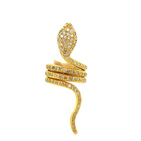 18k Diamond Snake Ring