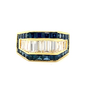 18k Diamond Sapphire Ring