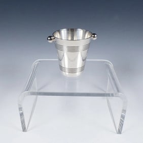 French Art Deco Silverplate Champagne Bucket Figural Jigger