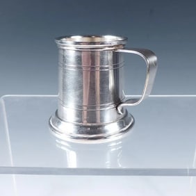 Cartier Sterling Silver Figural Tankard Jigger