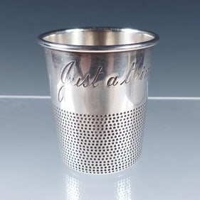 Vintage Towle Sterling Silver Thimble Figural Novelty Jigger