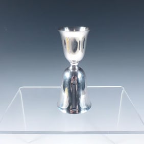 Mid-Century Sterling Silver Double Bell Jigger by Web