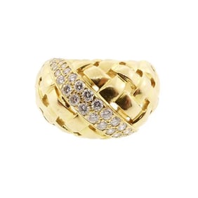 Tiffany VANNERIE 18K Gold & Diamond Ladies' Ring