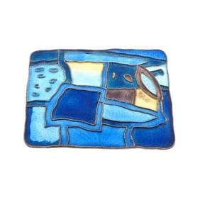 David-Andersen FOUR SEASONS SPRING Enameled Silver Pin
