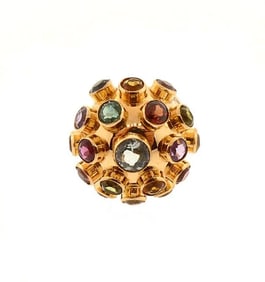 H Stern 18K Gold Multi-Gemstone Sputnik Ring