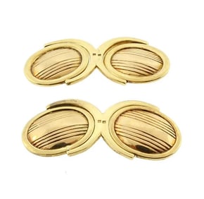 Art Deco 14K Gold Double Swivel Cufflinks