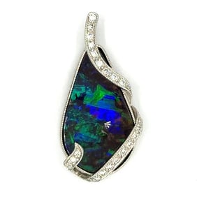 Platinum Opal Pendant