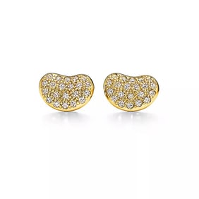 18k Tiffany & Co "Elsa Peretti" Bean Design Earrings