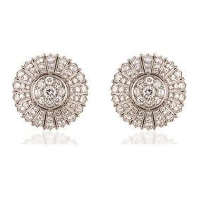 French Platinum Earrings
