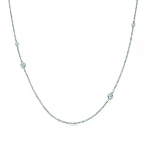 Tiffany & Co Platinum Diamonds By The Yard 36" Necklace