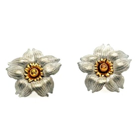 18k Buccellati Flower Earrings