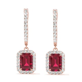 Rubelite Tourmaline Earrings