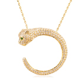 Pave Diamond Cougar Necklace