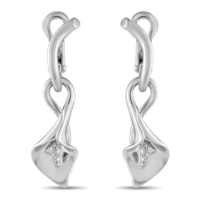 Asprey 18K White Gold Diamond Earrings AS02-080125