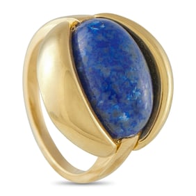 Cartier Vintage 14K Yellow Gold Lapis Ring CA09-072825